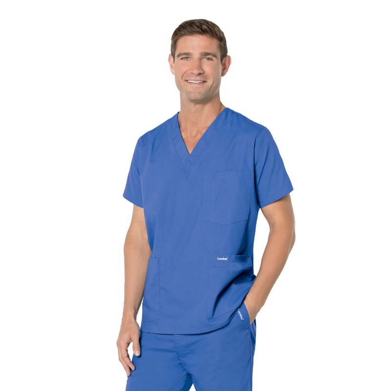 Men's 5-Pocket V-Neck Top - 7489 - Royal Blue
