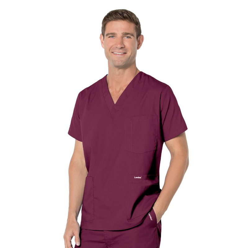 Men's 5-Pocket V-Neck Top - 7489 - Wine