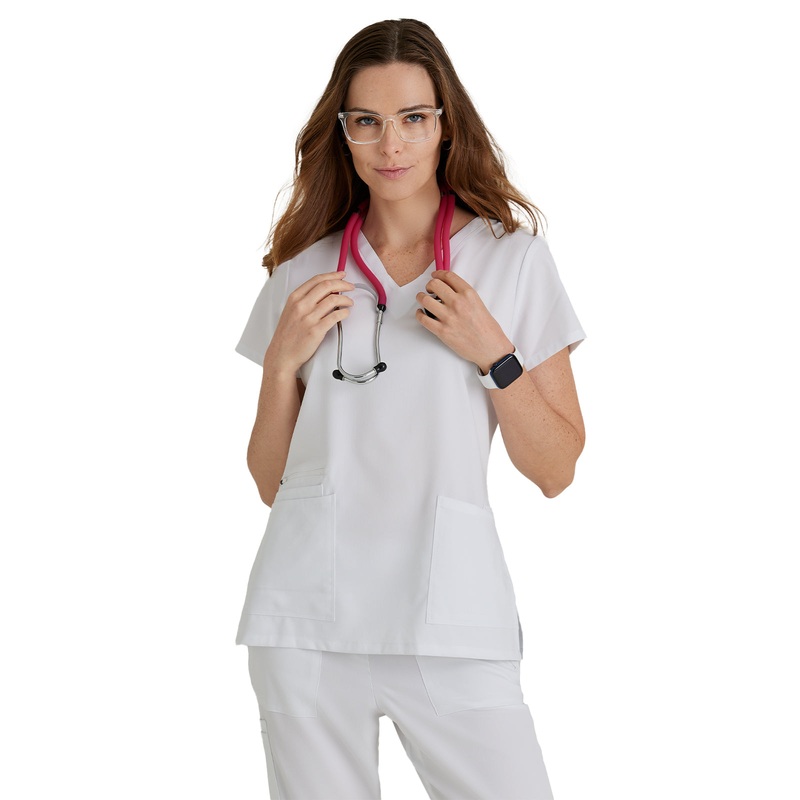 Women's Tool Strip Detail Top - BUT167 - White