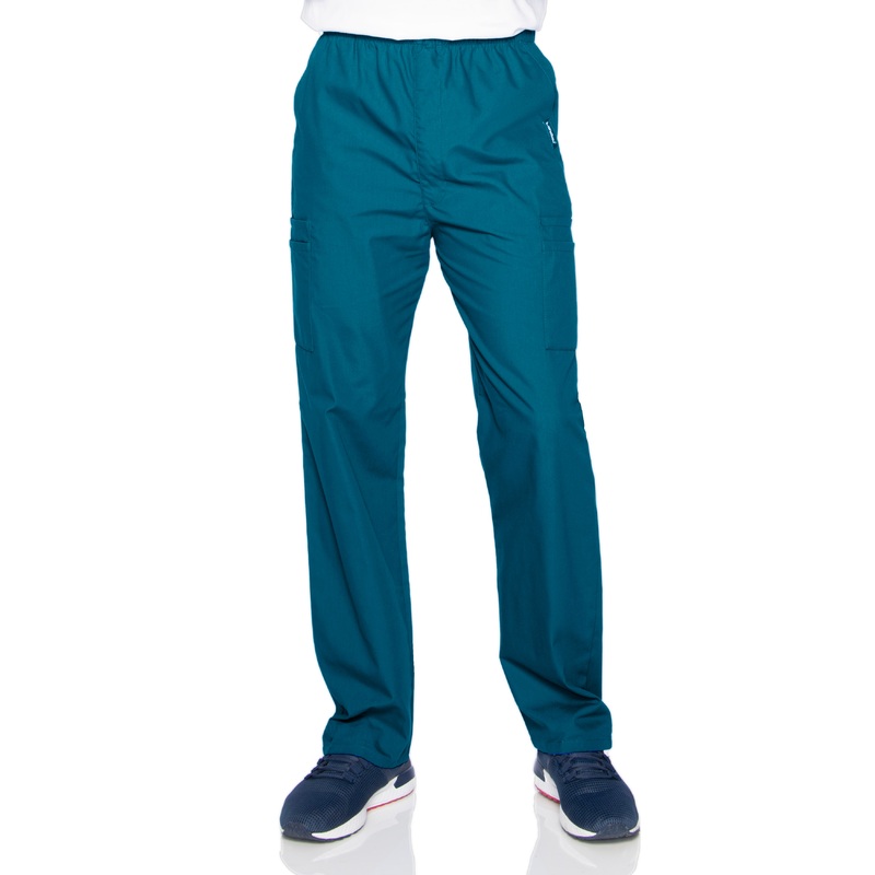 Men's 7-Pocket High-Rise Elastic Waist Cargo Pant - 8555 - Caribbean Blue