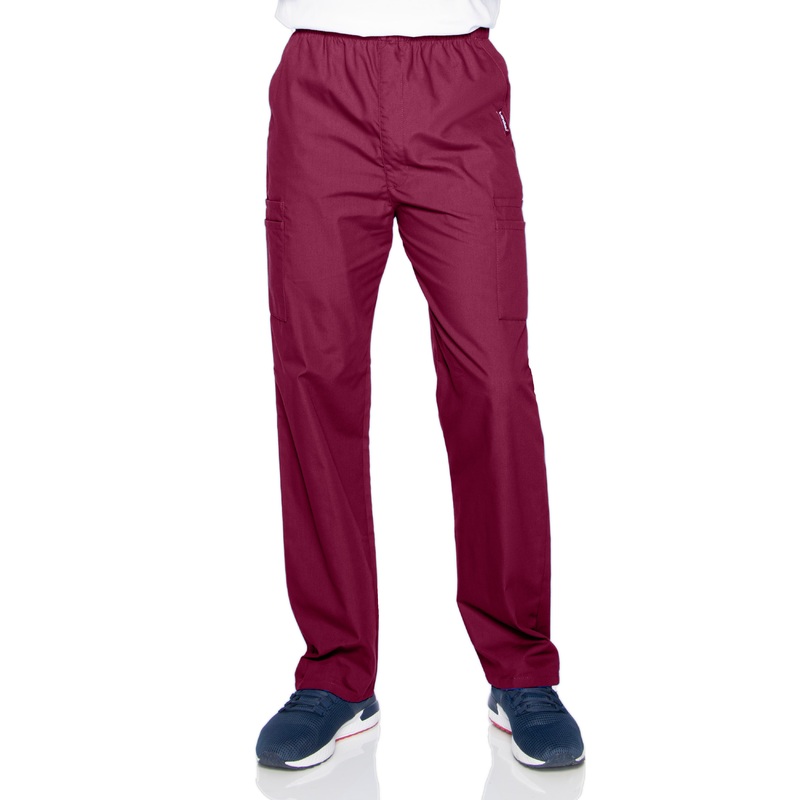 Men's 7-Pocket High-Rise Elastic Waist Cargo Pant - 8555 - Wine