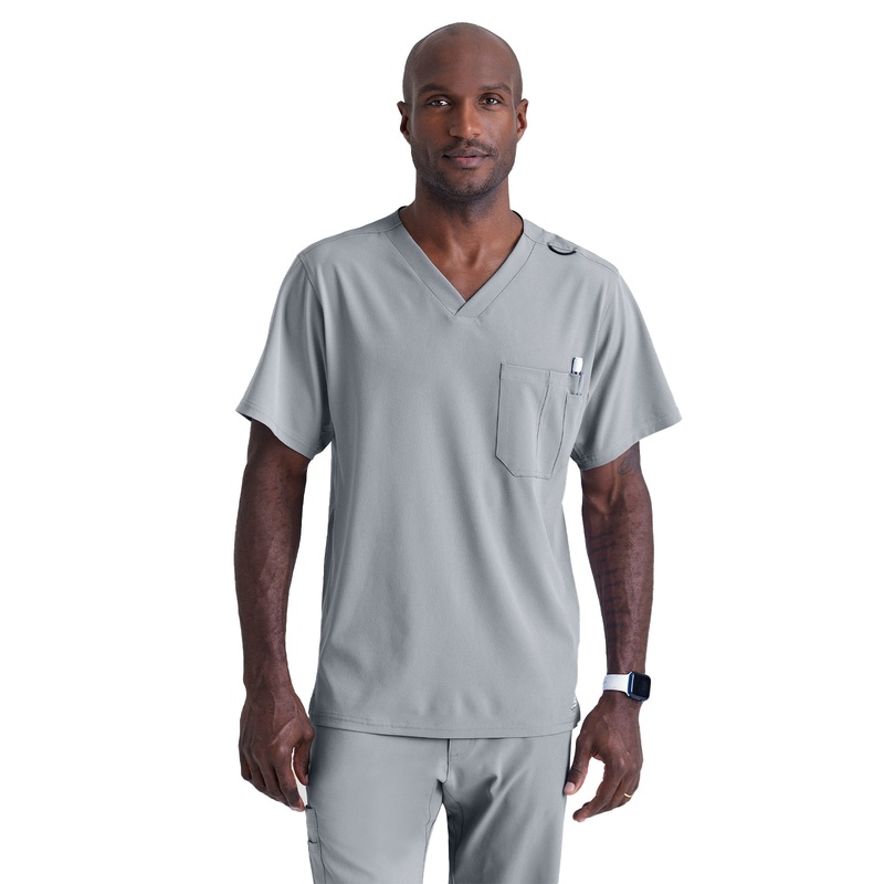 Men's Structure Crossover V-Neck Top - SK0112 - Moonstruck