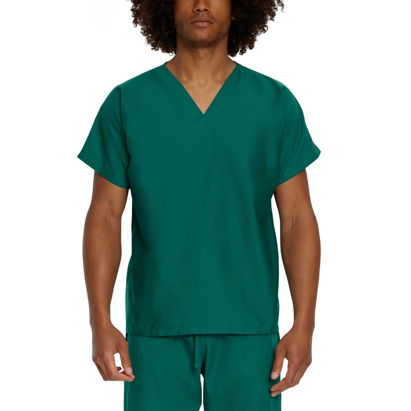Unisex No-Pocket Tuckable V-Neck Top - LT102 - Hunter