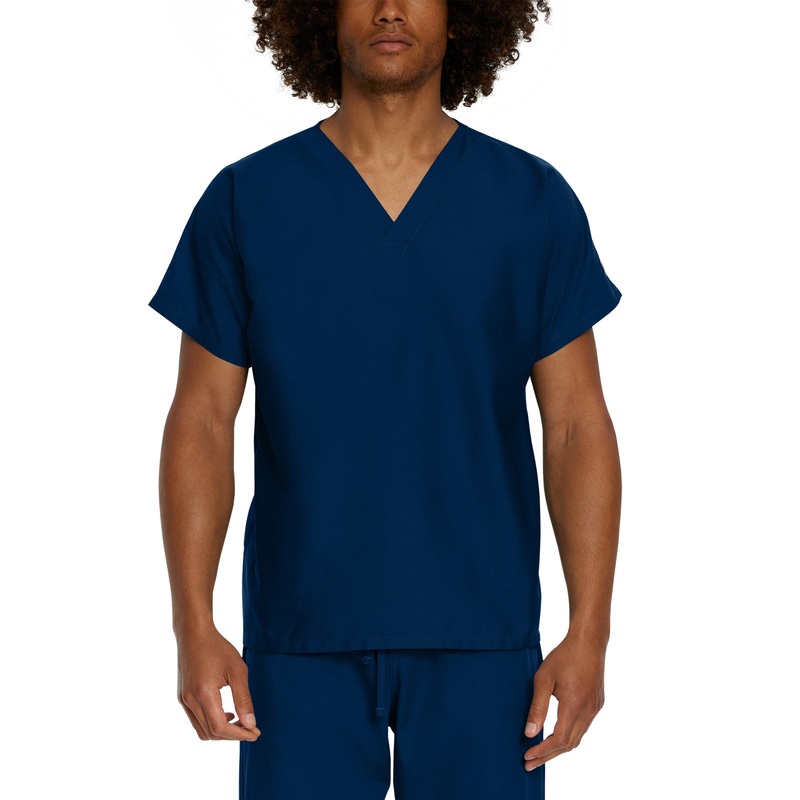 Unisex No-Pocket Tuckable V-Neck Top - LT102 - Navy