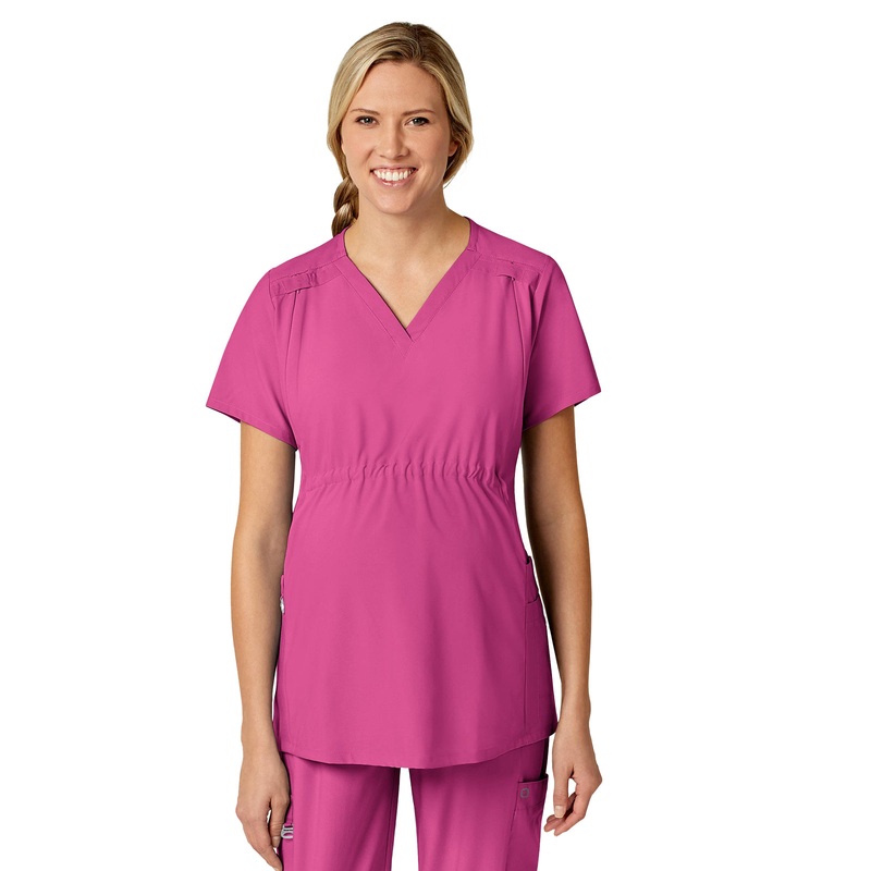 Women's Five-Pocket Maternity Top - 4555 - Hot Pink