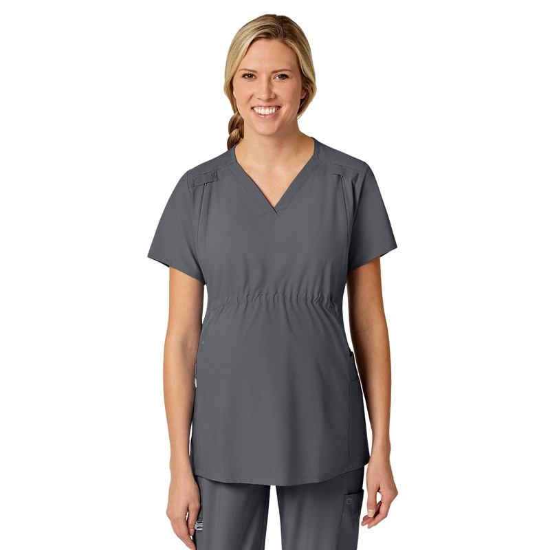 Women's Five-Pocket Maternity Top - 4555 - Pewter