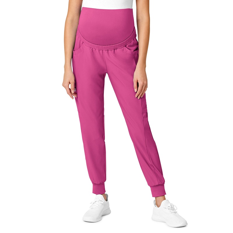 Women's Seven-Pocket Maternity Jogger Pant - 5455 - Hot Pink