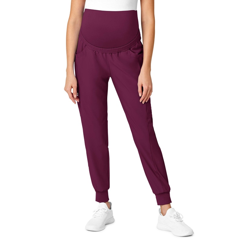 Women's Seven-Pocket Maternity Jogger Pant - 5455 - Wine