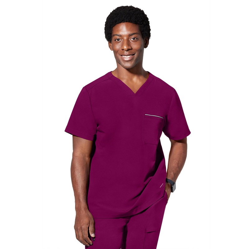 Men's 1-Pocket Spencer Moisture Wicking Top - 2381 - Wine