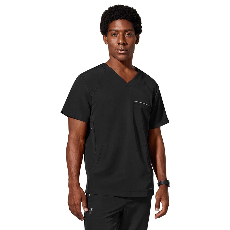 Men's 3-Pocket Steven Moisture Wicking Top - 2382 - Black