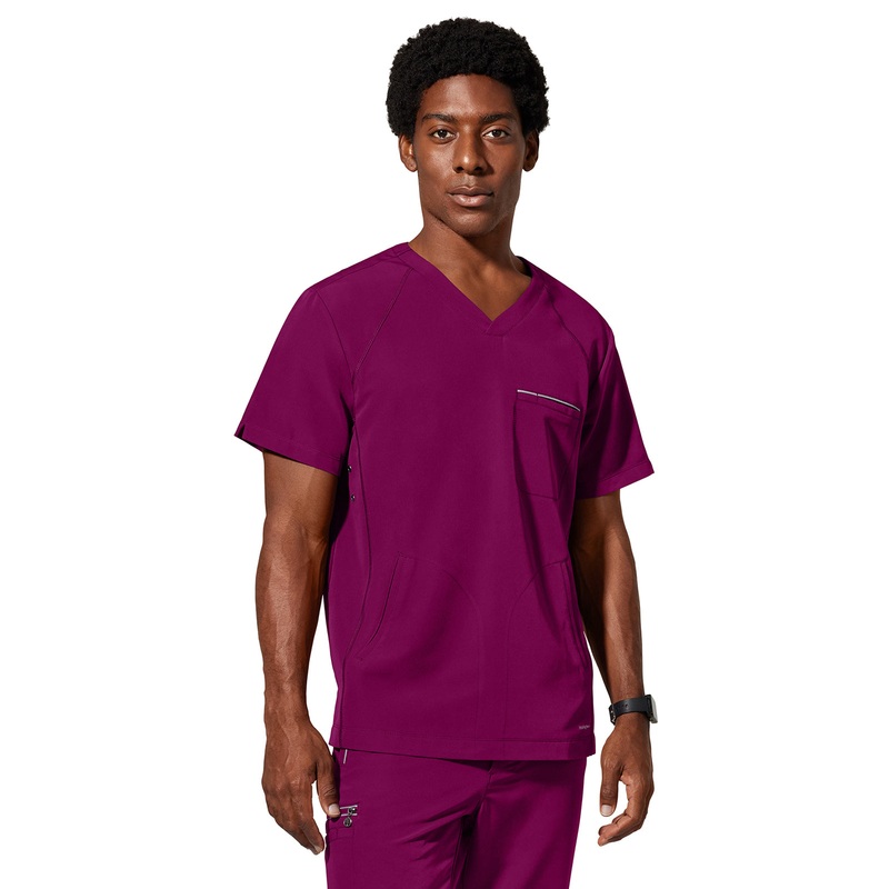 Men's 3-Pocket Steven Moisture Wicking Top - 2382 - Wine