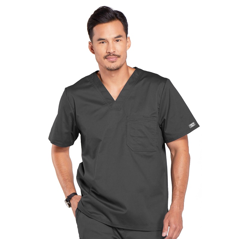 Men's Tuckable V-Neck Top - 4743 - Pewter