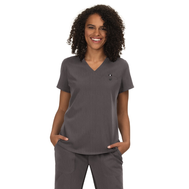 Women's 1-Pocket Tuck-In Ready to Work Top - 1010 - Heather Grey