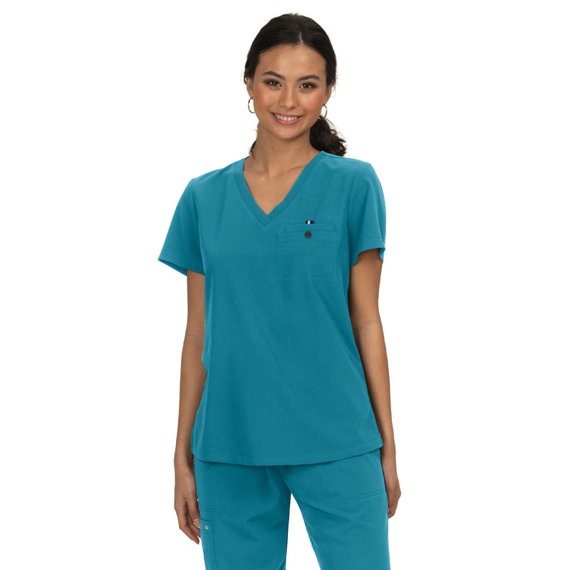 Women's 1-Pocket Tuck-In Ready to Work Top - 1010 - Teal
