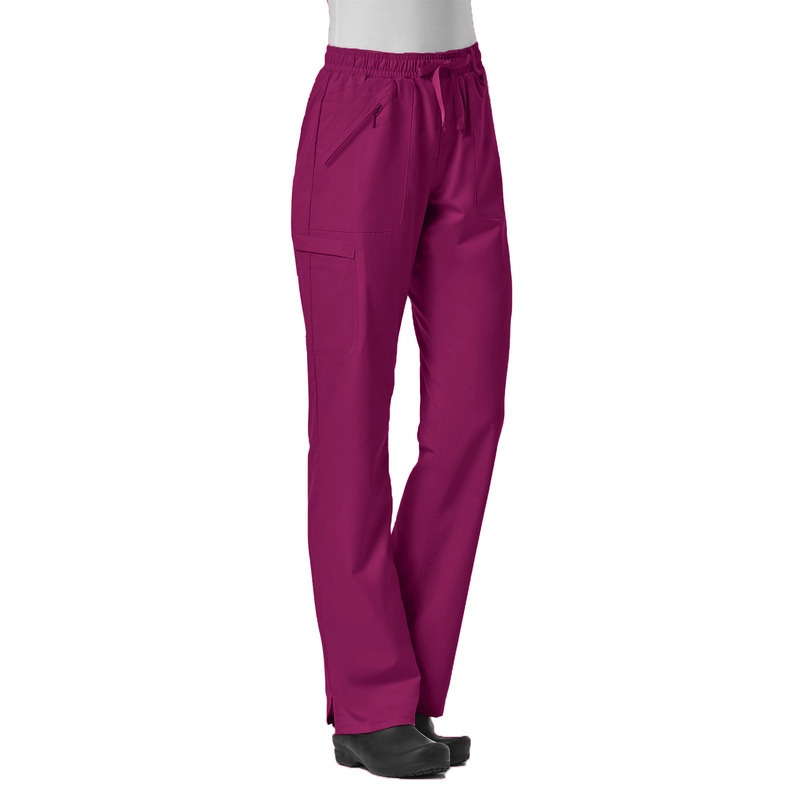 Women's Six-Pocket Full Elastic Pant - 7308 - Wine
