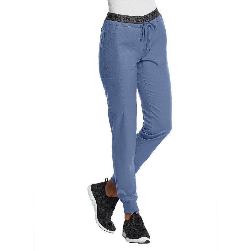 Women's Six-Pocket Full Elastic Pant - 7378 - Infinity Blue
