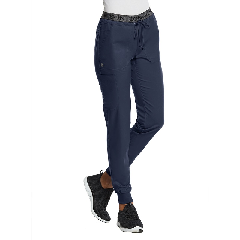 Women's Six-Pocket Full Elastic Pant - 7378 - Navy