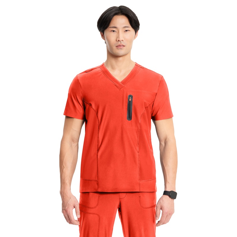 Men's 3-Pocket V-Neck Top - IN823A - Fire Bird
