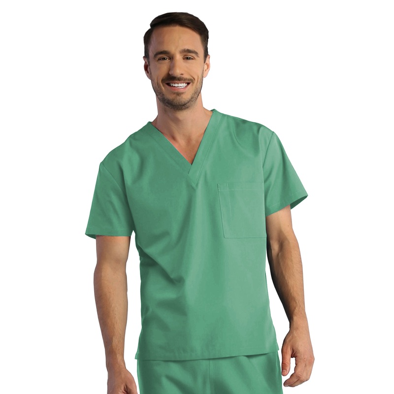 Unisex One-Pocket V-Neck Top - 1706 - Surgical Green