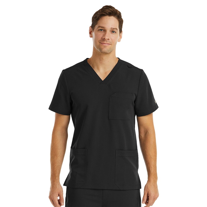 Men's V-Neck Top - 5902 - Black