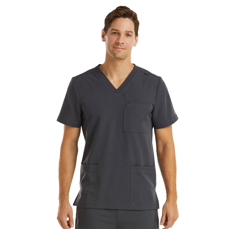 Men's V-Neck Top - 5902 - Pewter