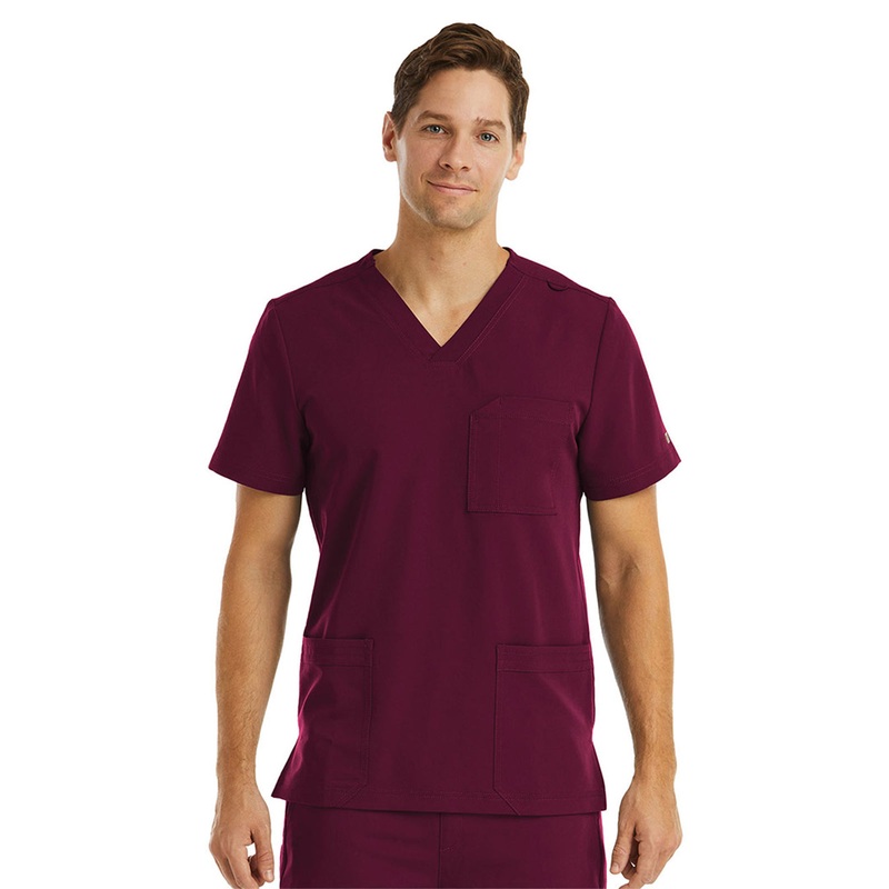 Men's V-Neck Top - 5902 - Wine