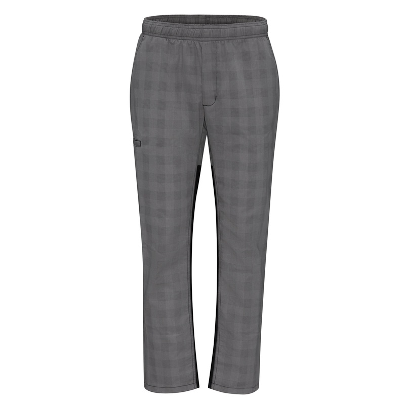 Men's Straight Fit Airflow Chef Pant - 0P4M - Grey/Black Plaid