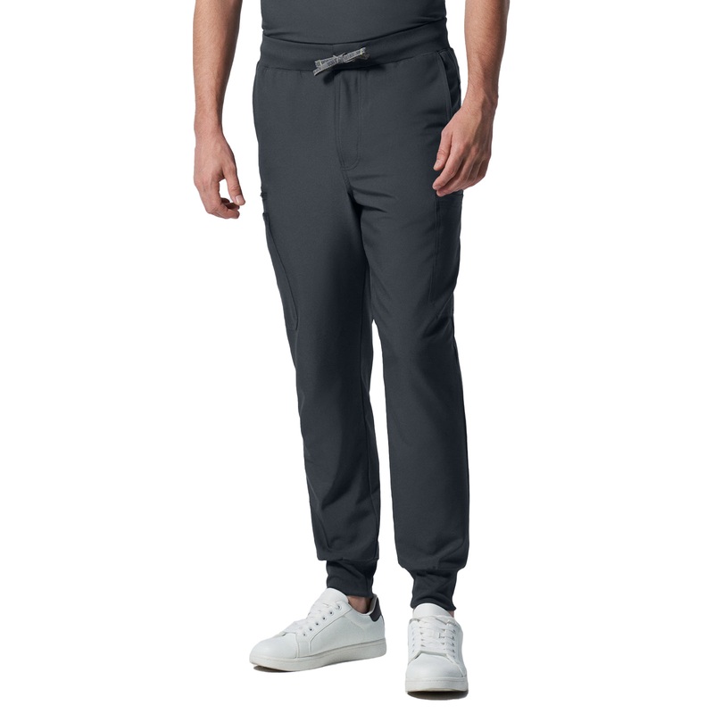 Men's 7-Pocket Mid-Rise Triple-Elastic Waist Jogger Pant - LB409 - Pewter