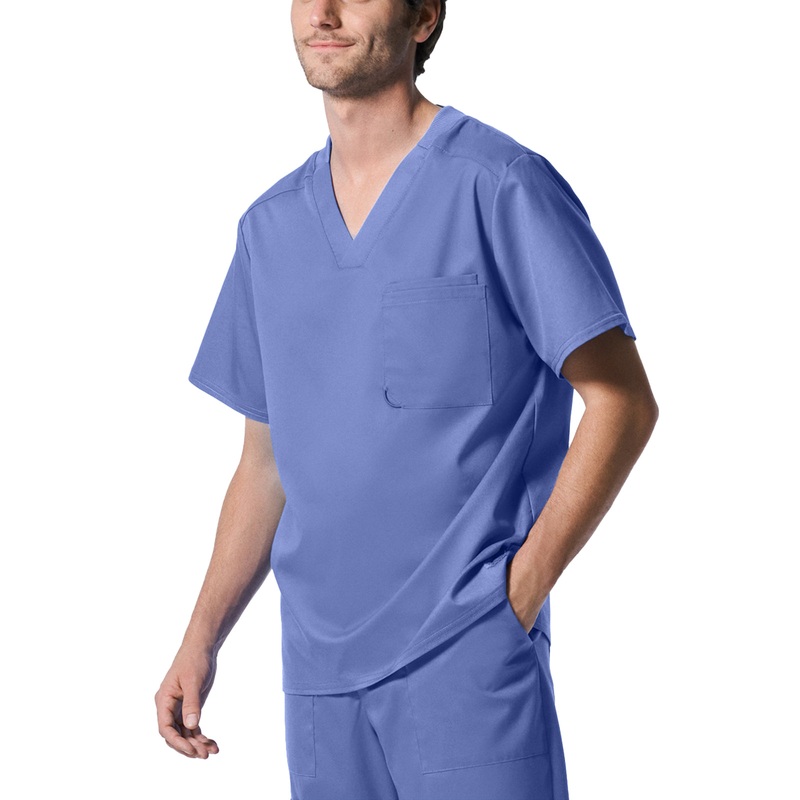 Men's 2-Pocket Tuckable V-Neck Top - LT108 - Ceil