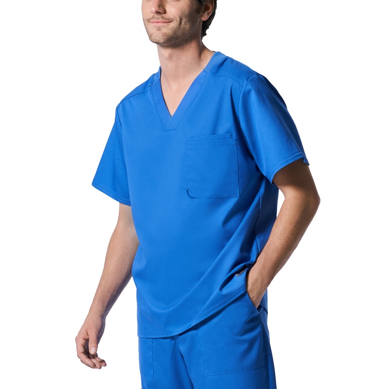Men's 2-Pocket Tuckable V-Neck Top - LT108 - Royal