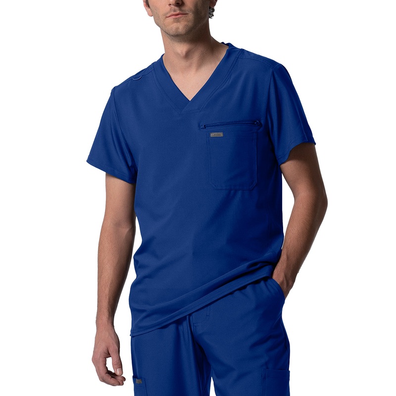 Men's 2-Pocket Tuckable V-Neck Top - LT111 - Galaxy