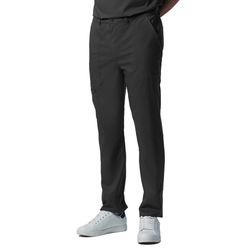 Men's 6-Pocket Zipper Fly Straight Leg Pant - LB408 - Black