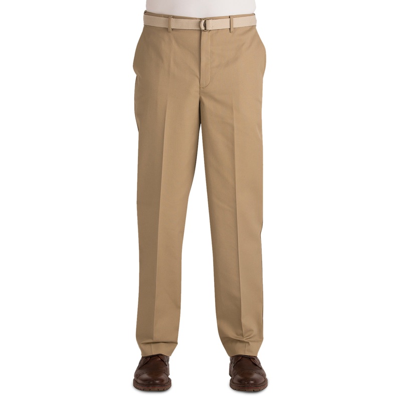 Men's Business Chino Flat Front Pant - 2578 - Khaki
