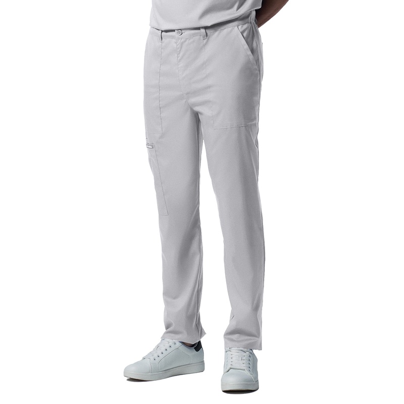 Men's 6-Pocket Zipper Fly Straight Leg Pant - LB408 - White