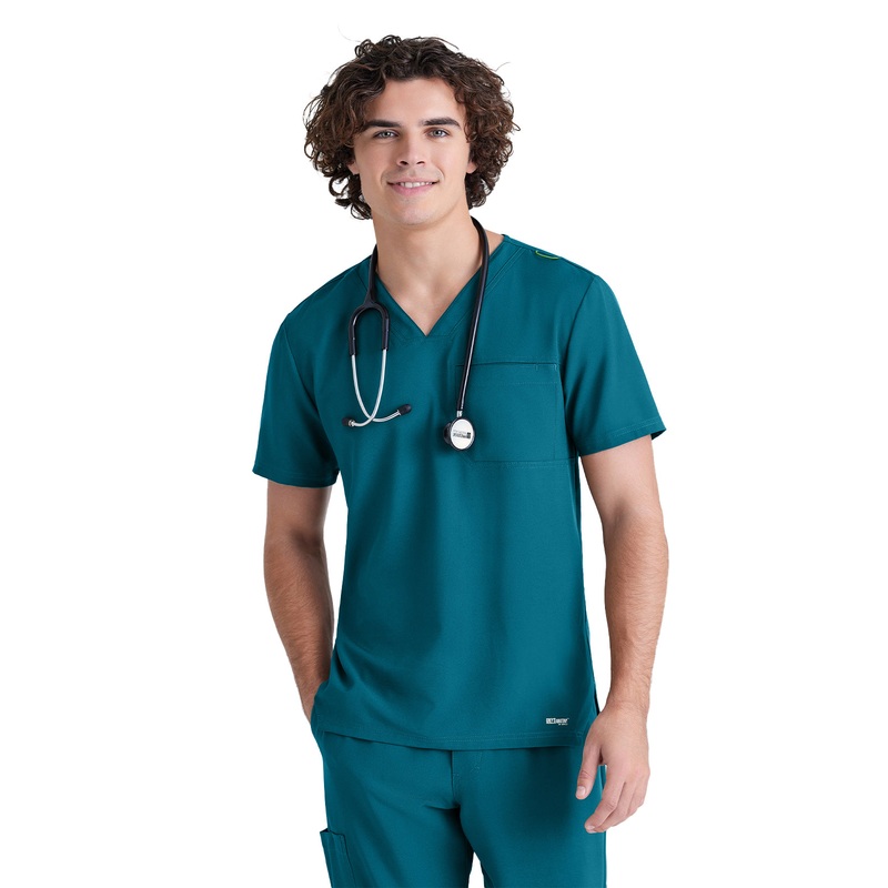 Men's Piped V-Neck Journey Top - GSST179 - Bahama