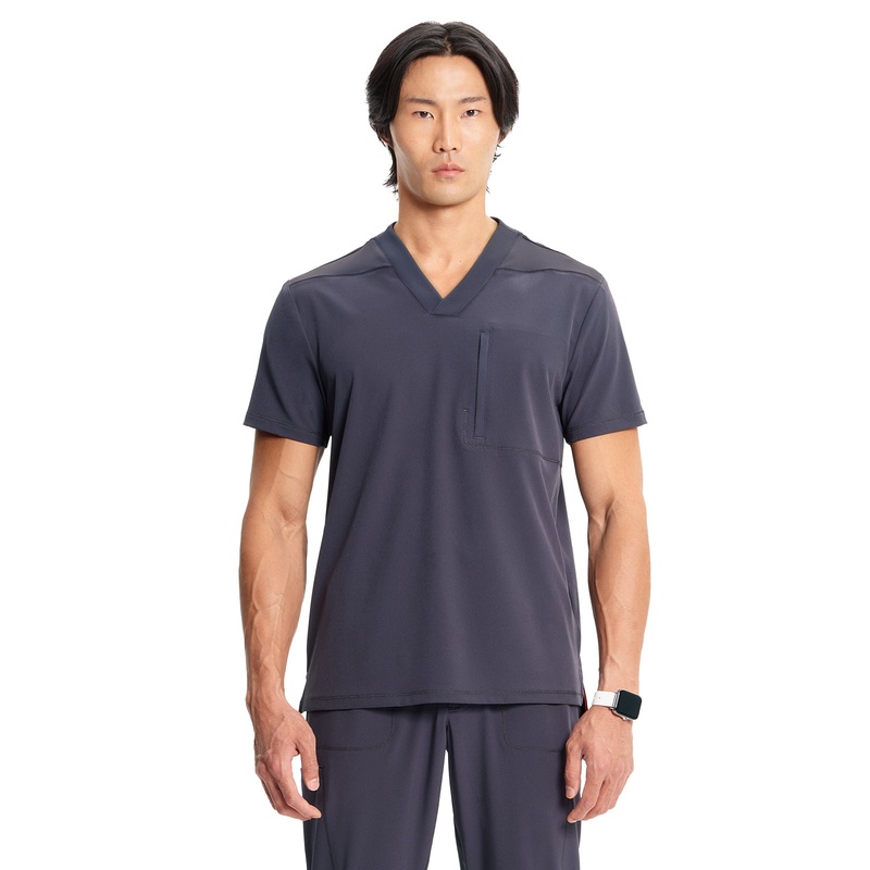 Men's V-Neck Top - IN700A - Pewter