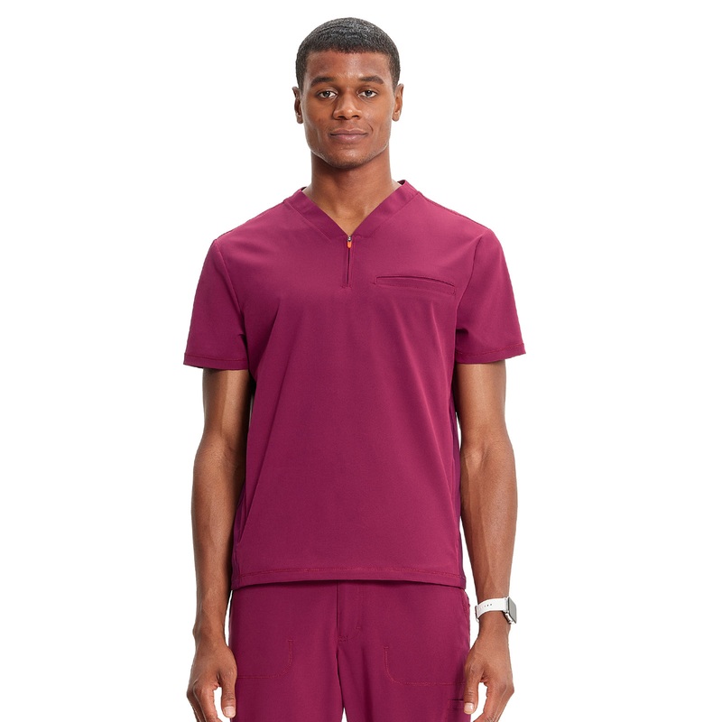 Men's V-Neck Top - IN702A - Wine