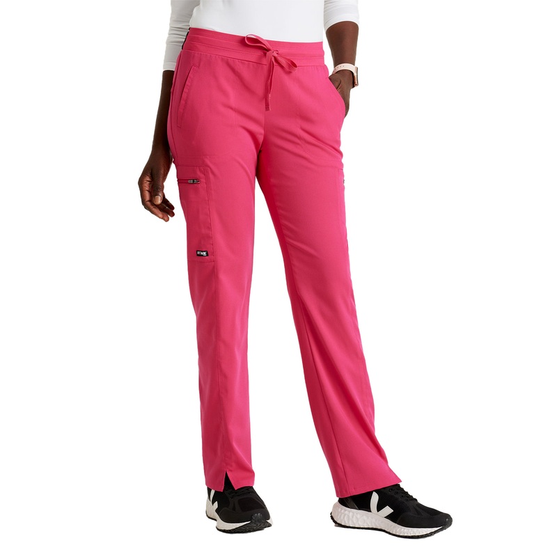 Women's Zip Cargo Pocket Kim Pant - GRSP500 - Vibrance Pink