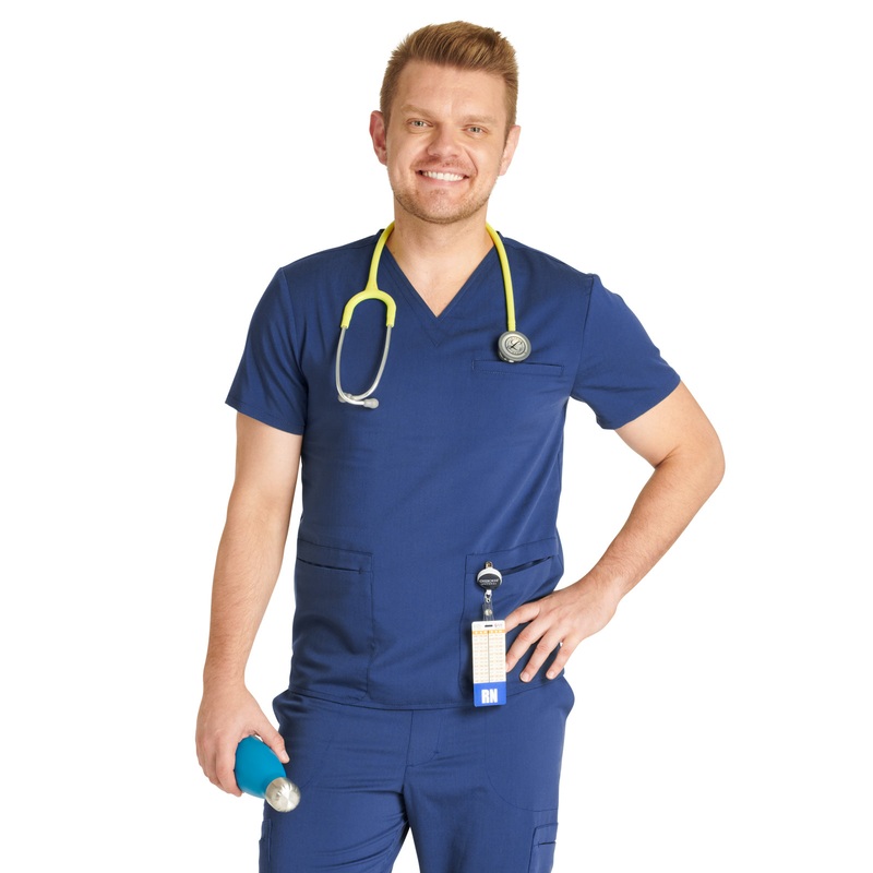 Men's V-Neck Top - CK719A - Navy