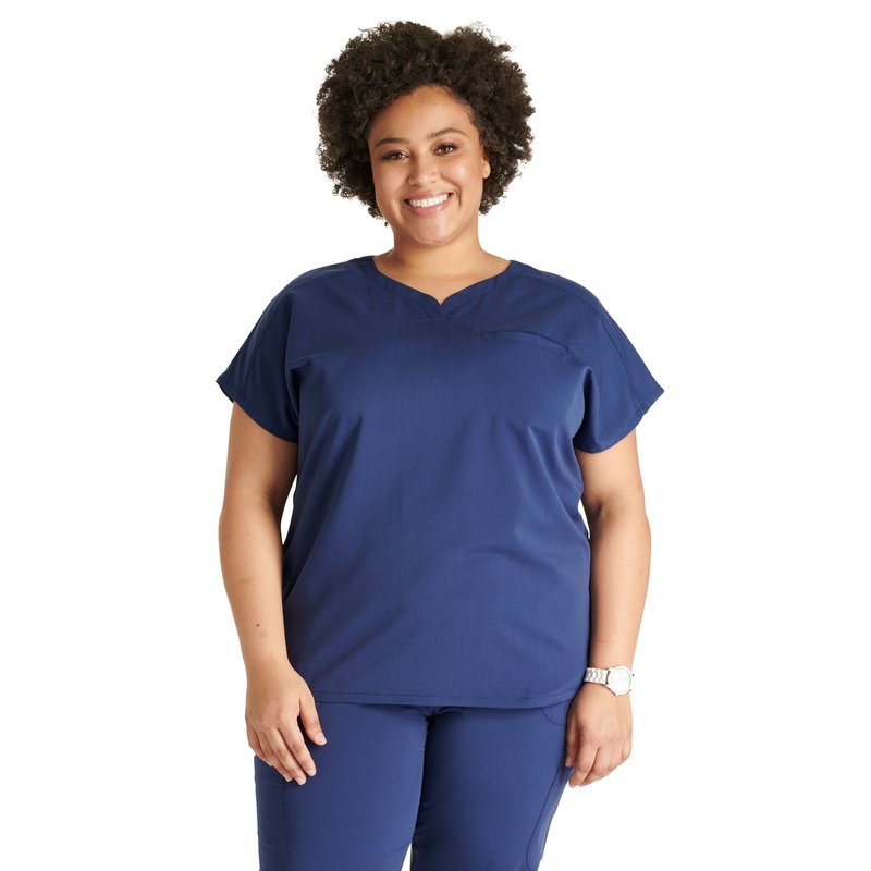 Women's V-Neck Top - CK836A - Navy