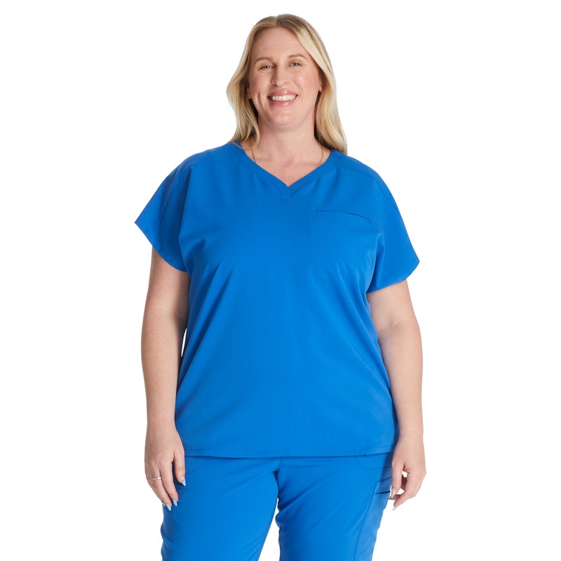 Women's V-Neck Top - CK836A - Royal