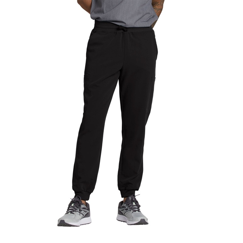 Men's 6-Pocket Rib-Knit Waistband Jogger Pant - 222 - Black
