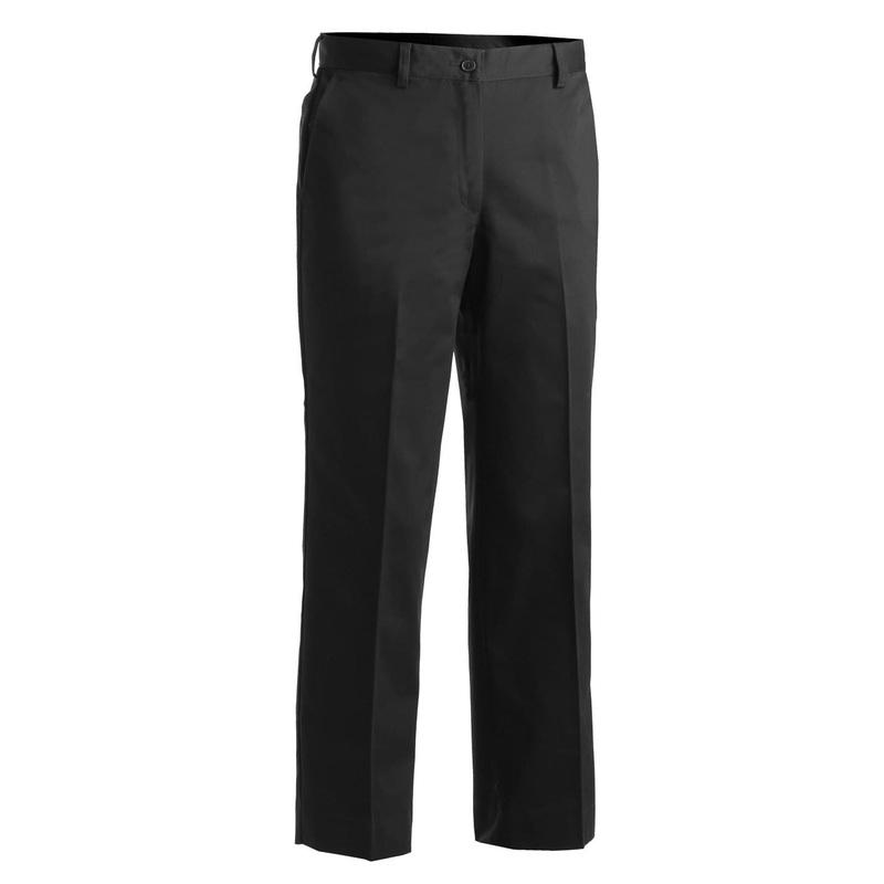 Women's Business Chino Flat Front Pant - 8576 - Black