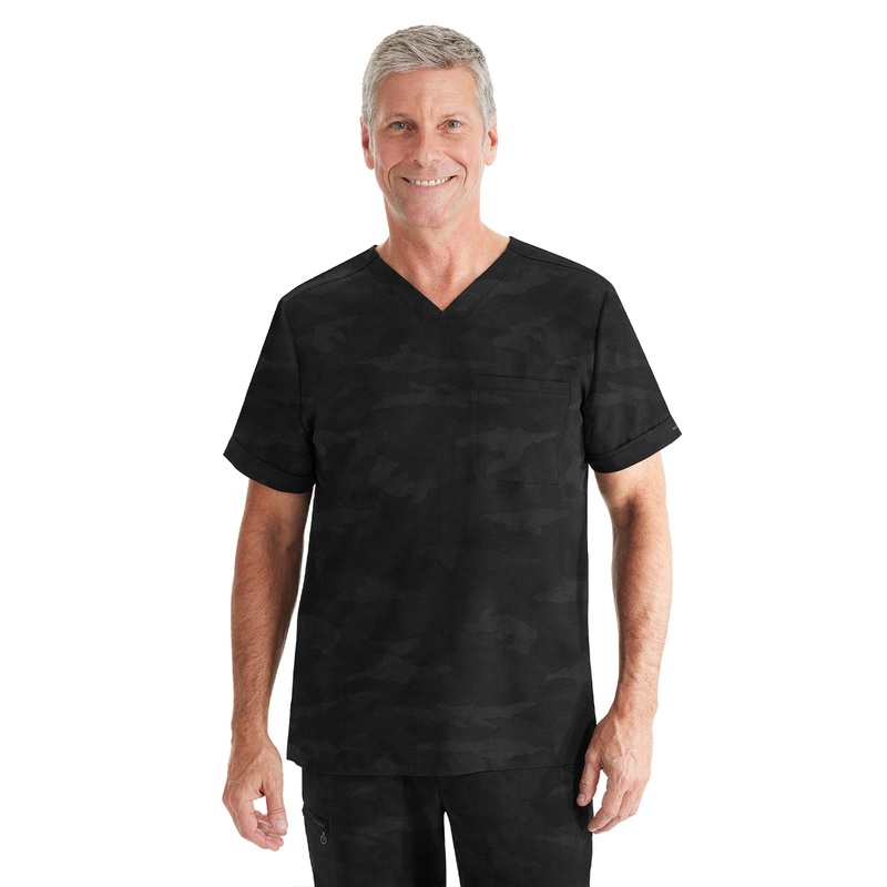 Men's 1-Pocket Jack Camo Top - 2360 - Black
