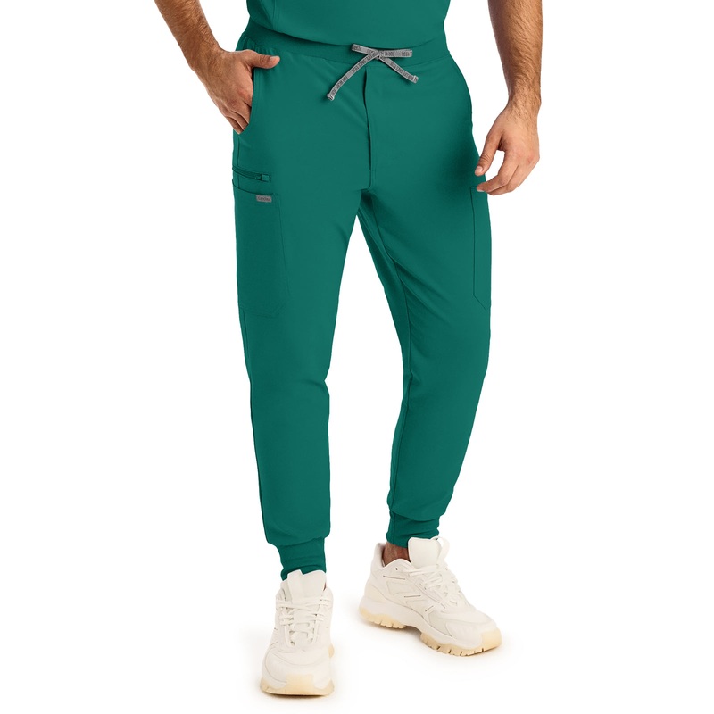 Men's 7-Pocket Mid-Rise Triple-Elastic Waist Jogger Pant - LB409 - Hunter