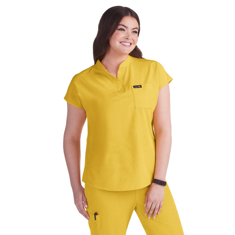 Women's 1-Pocket Stretch Tuck-In Ari Top - 1093 - Heather Mango