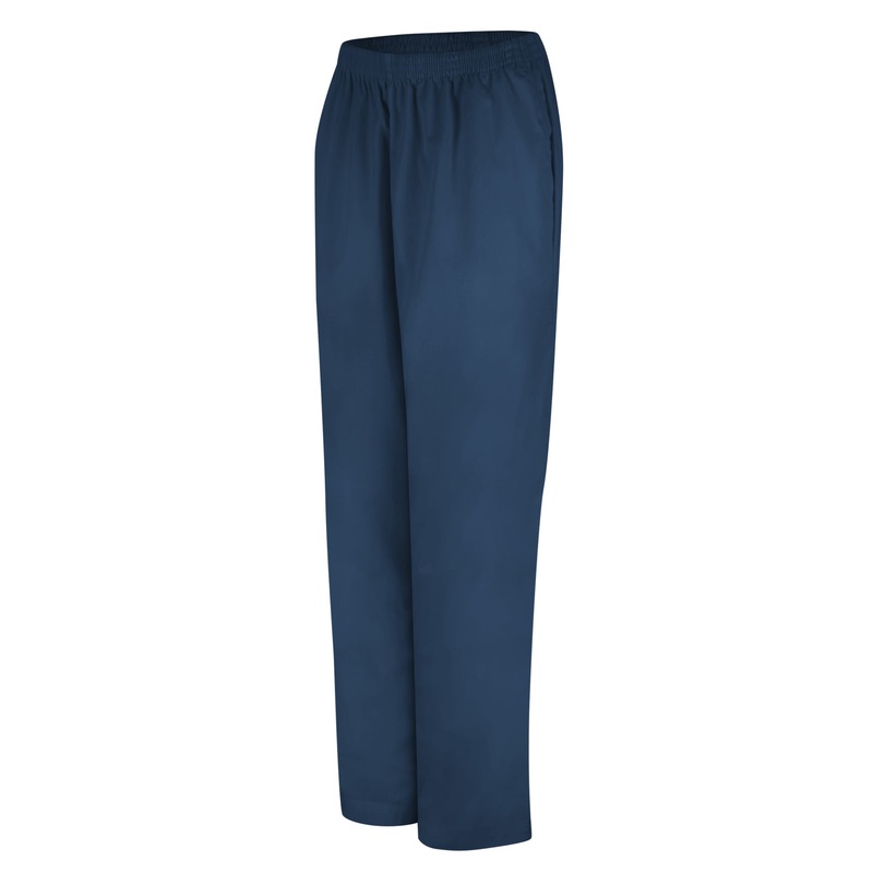Women's Easy Wear Poplin Slacks - 2P11 - Navy