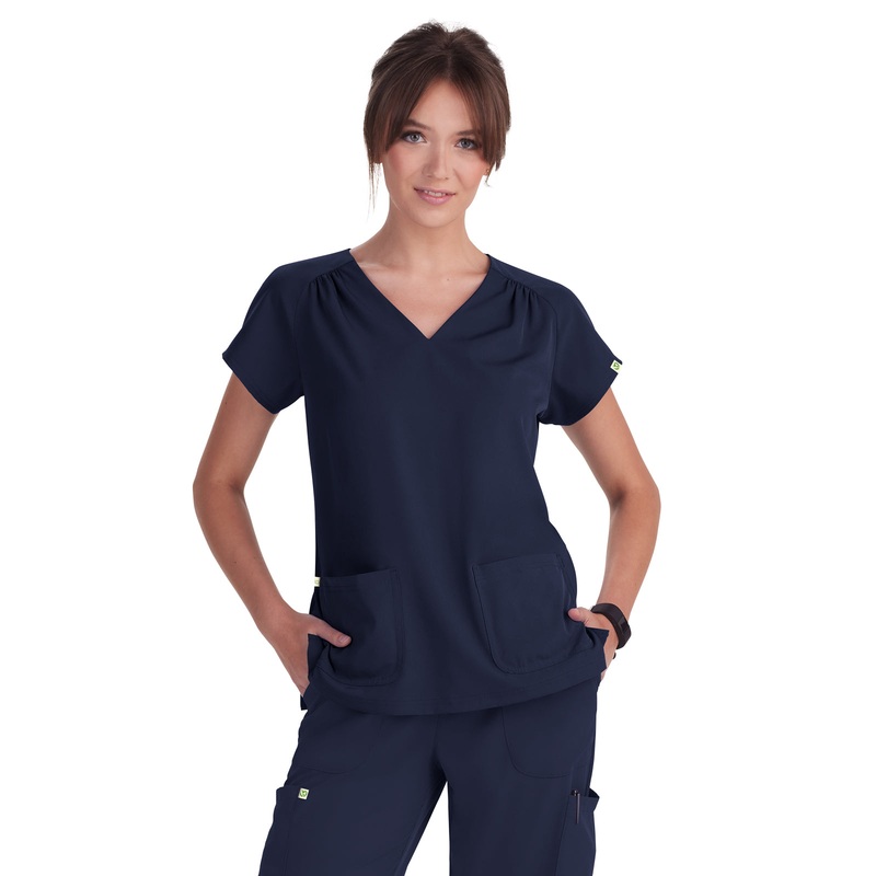 Women's Heart-Shaped Neckline Meadow Top - 1120 - Navy