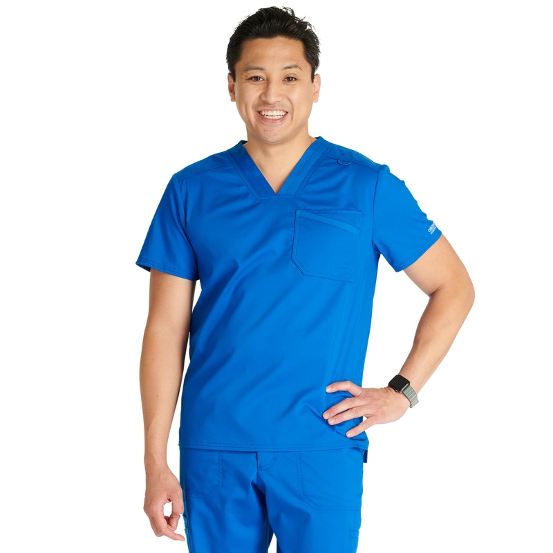 Men's 2-Pocket V-Neck Top - WW751 - Royal