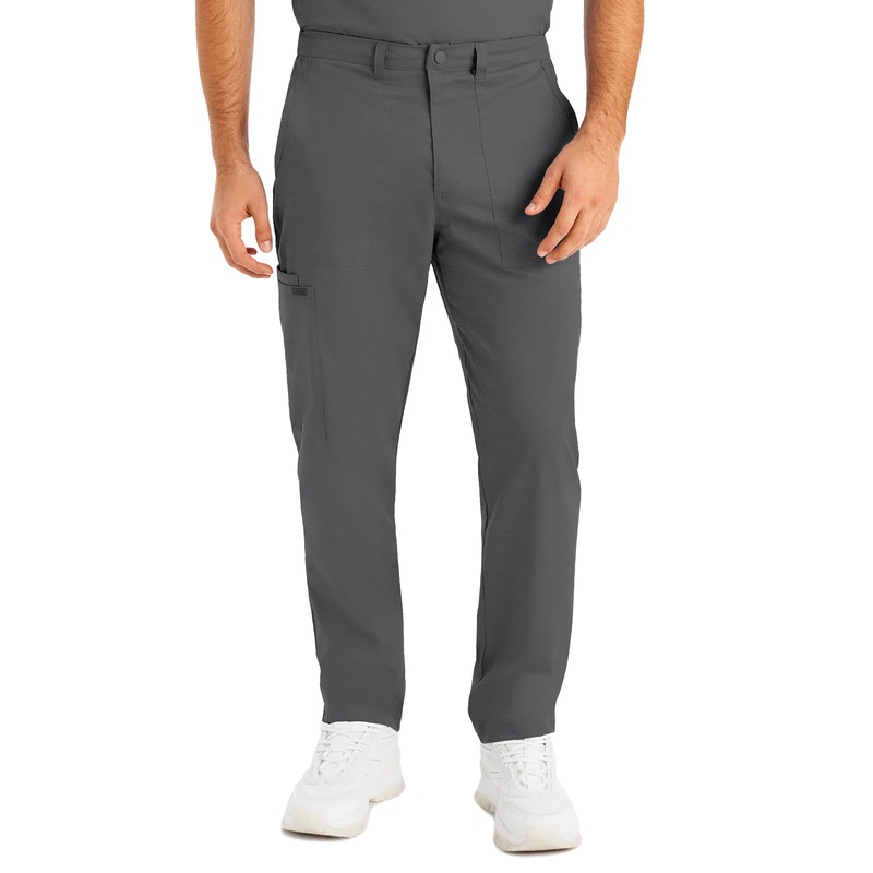Men's 6-Pocket Zipper Fly Straight Leg Pant - LB408 - Steel